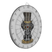 Niedlicher Steampunk schwarzer Dartscheibe (Vorderseite Links)