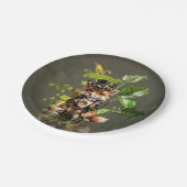 Niedlicher Steampunkfuchs Pappteller (Schrägansicht)