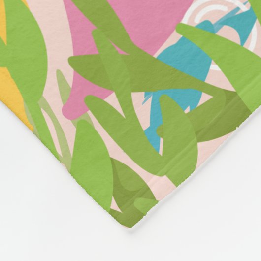 Niedlicher Stechstrahl mit Babys in der Ozeanszene Fleecedecke (Ecke)