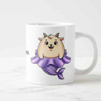 Niedlicher Steinbock-Cartoon – Whimsicaler Tierkre Jumbo-Tasse