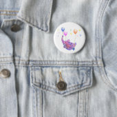 Niedlicher Sternenelefant mit farbenfrohen Balloon Button (Beispiel)
