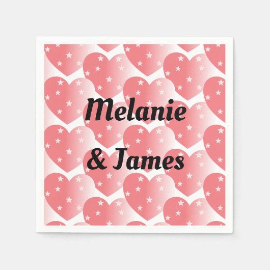 Niedlicher Sticker für das rosa Sternenherz Serviette (Vorderseite)
