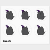 Niedlicher Sticker für Schwarze Katze (Blatt)