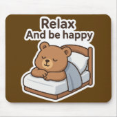 Niedlicher Sticker für Sleepy Bären Mousepad (Vorne)