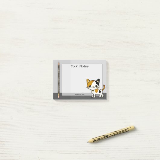 Niedlicher Stift - Anmerkungen Post-it Klebezettel (Auf Schreibtisch)