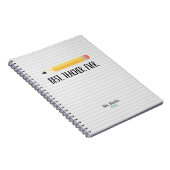Niedlicher Stift Bester Lehrer je | Journal-Notebo Notizblock (Rechte Seite)