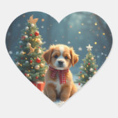 niedlicher Stift Herz-Aufkleber (Vorderseite)