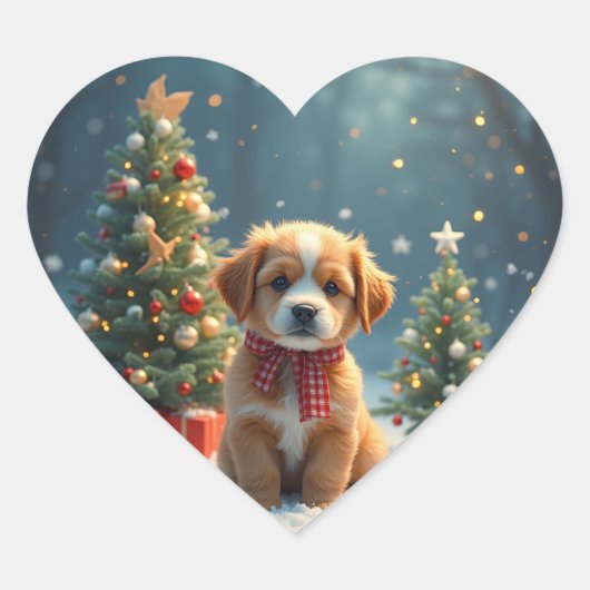 niedlicher Stift Herz-Aufkleber (Vorderseite)