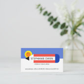 Niedlicher Stifterfasser für Kinder Visitenkarte (Stehend Vorderseite)