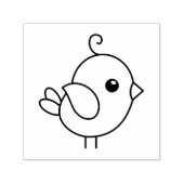 Niedlicher stilisierter Cartoon Bird Permastempel (Design)