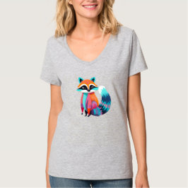 Niedlicher stilisierter Racoon T-Shirt