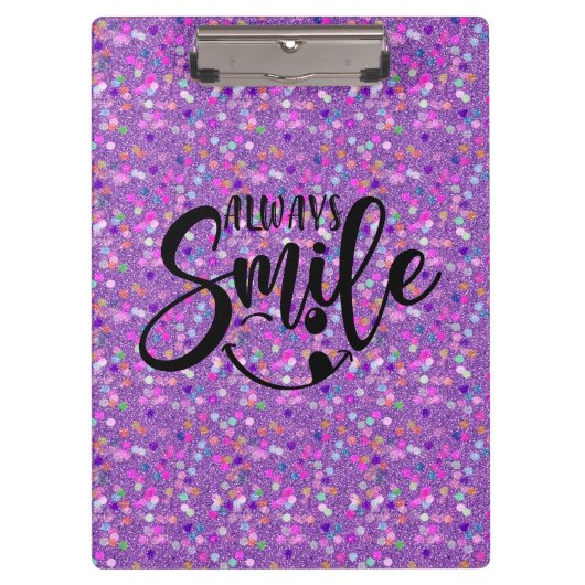 Niedlicher, stilvoller Glitzer immer elegant läche Klemmbrett (Vorderseite)