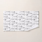 Niedlicher Stock-Mann stellt Schwarzweiss dar Badhandtuch Set (Handtuch)