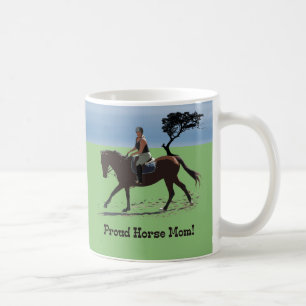 Niedlicher stolzer PferdeMama-Reiter Kaffeetasse