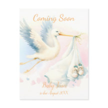 Niedlicher Storch bald Ankündigung Einladung