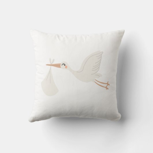 Niedlicher Storch Kissen (Rückseite)