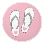 Niedlicher Strand Flip Flops Tür und Schublade zie Keramikknauf (Vorderseite)