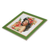 Niedlicher Strand Hawaii Fliese (Seite)