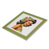 Niedlicher Strand Hawaii Fliese (Seite)