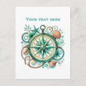 Niedlicher Strand individuell anpassbarer nautisch Postkarte (Vorderseite)