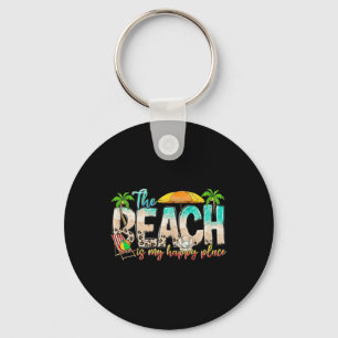 Niedlicher Strand ist mein glücklicher Ort T-Shirt Schlüsselanhänger