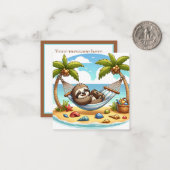 Niedlicher Strand-Liebhaber Mitteilungskarte (Vorderseite/Rückseite Beispiel)