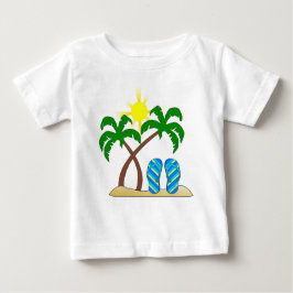 Niedlicher Strand mit Palm Trees Baby Baby T-shirt