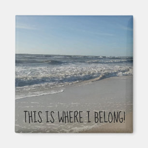 Niedlicher Strand-Ozean-Foto-Druck Magnet
