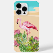 niedlicher Strand rosa Flamingo Case-Mate iPhone Hülle (Rückseite)