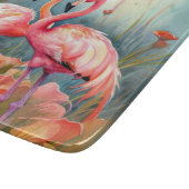 Niedlicher Strand Rosa Flamingo Liebhaber Schneidebrett (Ecke)