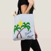 Niedlicher Strand von Palm Tree Bitte Beutel fülle Tasche (Von Nahem)