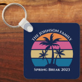 Niedlicher Strand von Tropical Beach Custom Blue B Schlüsselanhänger (Vorderseite)