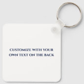 Niedlicher Strand von Tropical Beach Custom Blue B Schlüsselanhänger (Rückseite)