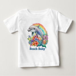 niedlicher Strandbaby-Delphin Baby T-shirt