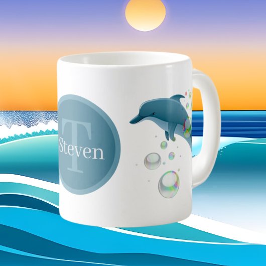 niedlicher Stranddelphin Kaffeetasse