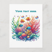 Niedlicher Strandfisch Postkarte (Vorderseite)