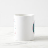 niedlicher Strandoktopus, Monogramm Kaffeetasse (Mittel)