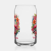 Niedlicher Strandpink-Flamingo-Zusatz Dosenglas (Links)