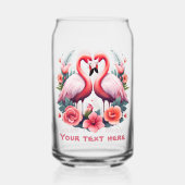 Niedlicher Strandpink-Flamingo-Zusatz Dosenglas (Rückseite)