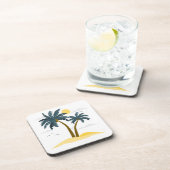 Niedlicher Strandurlaub Tropical Palm Getränkeuntersetzer (Rechte Seite)