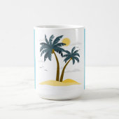 Niedlicher Strandurlaub Tropical Palm Kaffeetasse (Mittel)