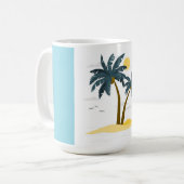 Niedlicher Strandurlaub Tropical Palm Kaffeetasse (Vorderseite Links)