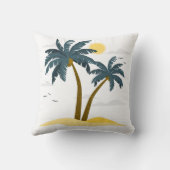 Niedlicher Strandurlaub Tropical Palm Kissen (Rückseite)