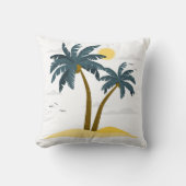 Niedlicher Strandurlaub Tropical Palm Kissen (Vorderseite)
