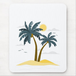 Niedlicher Strandurlaub Tropical Palm Mousepad