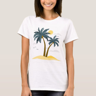 Niedlicher Strandurlaub Tropical Palm T-Shirt