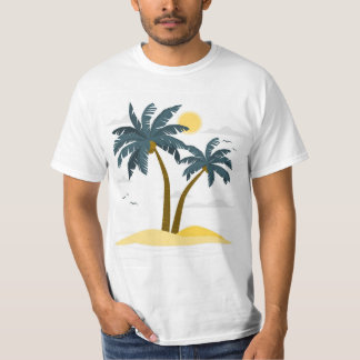 Niedlicher Strandurlaub Tropical Palm T-Shirt