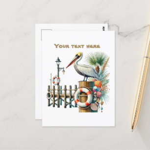 Niedlicher Strandvogel Postkarte