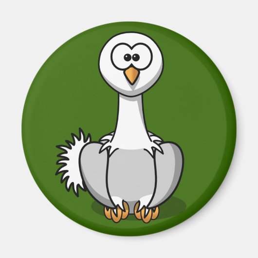 Niedlicher Strauß auf grünem Gras Kühlschrankmagne Magnet (Vorne)