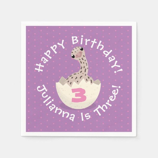 Niedlicher Strauß aus Eiern, Cartoon Serviette (Vorderseite)